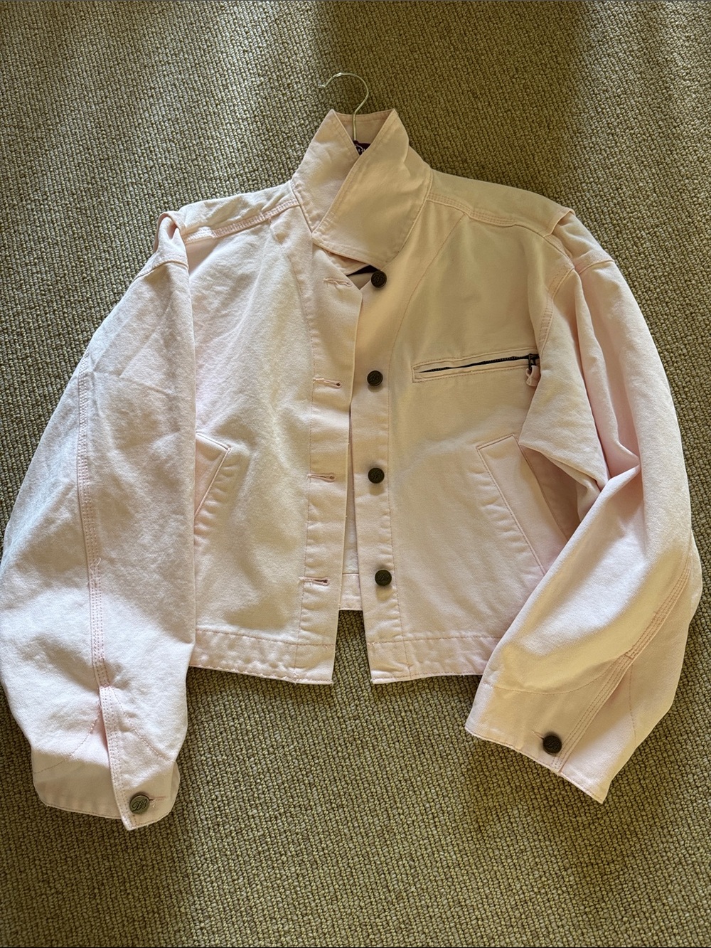 NWOT NEVER WORN- diary boy light pink cotton Jean jacket